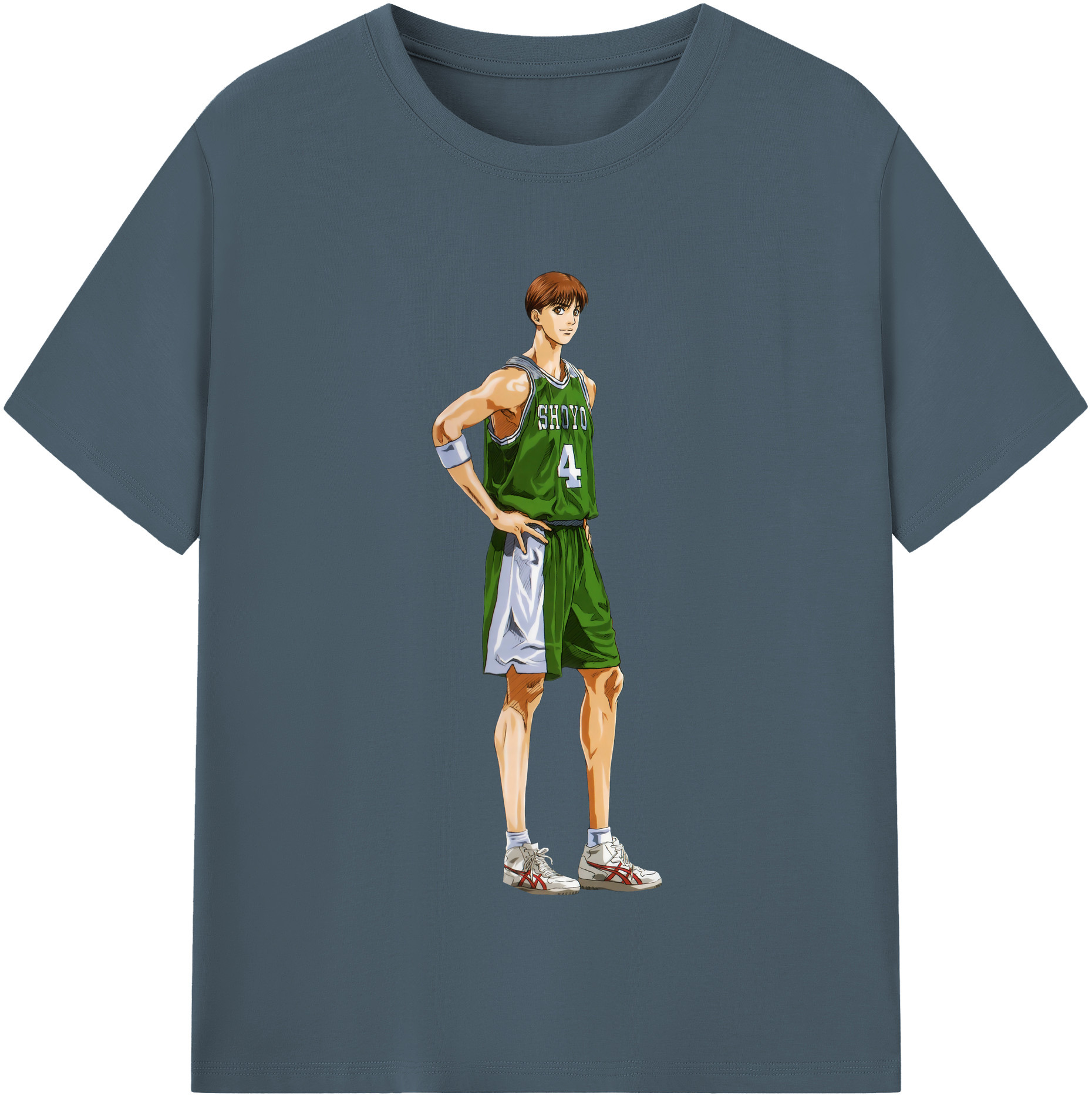 SLAM DUNK／スラムダンク 綿100％半袖Tシャツ（フロントプリント）